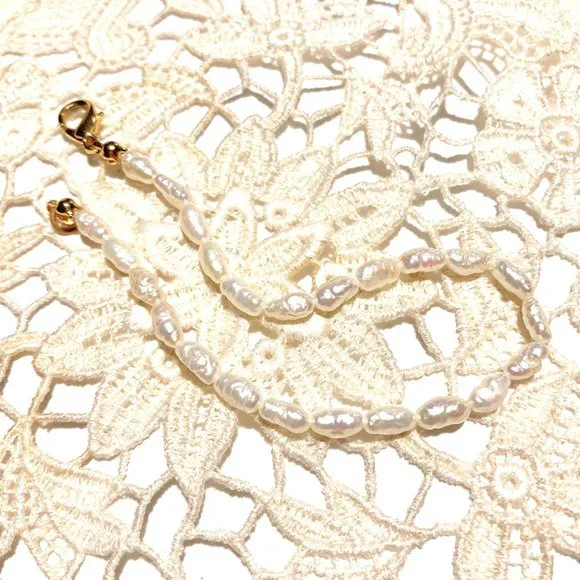 Freshwater Pearl Bracelet w 14K clasp, NEW - Picture 1 of 5
